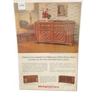 Vintage 1966 Magnavox Astro Sonic Stereo Ad Advertisment